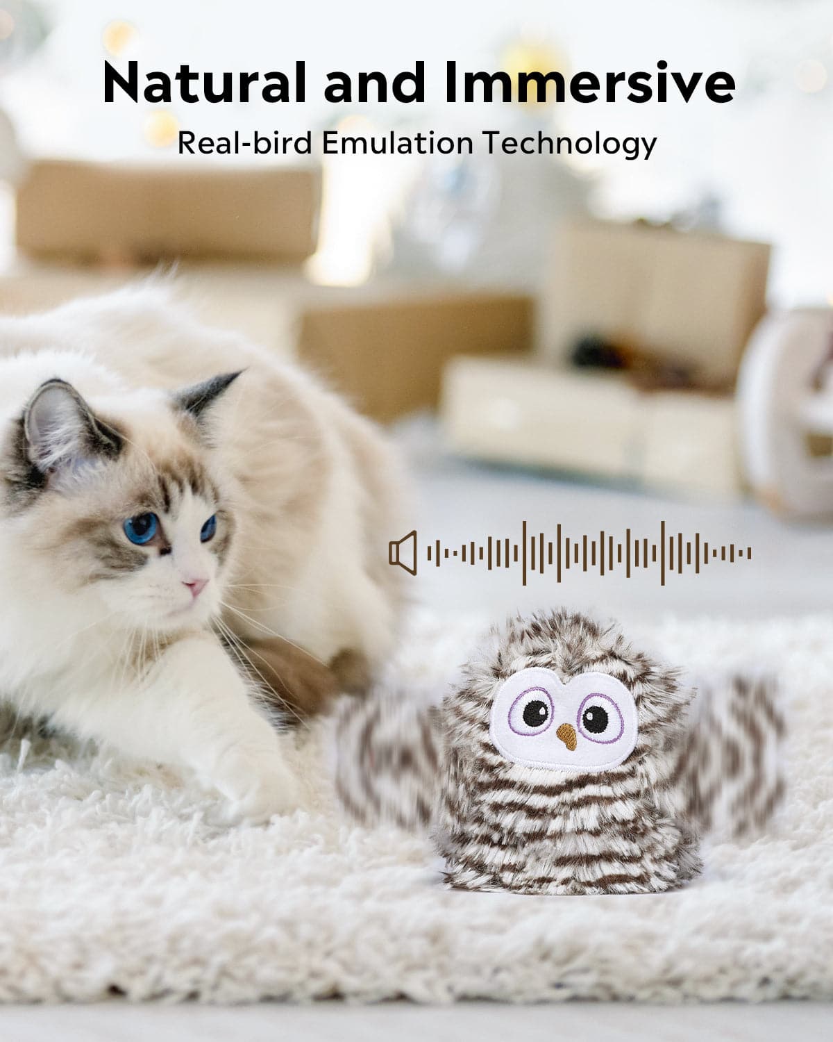 Uah Pet Crazy Swinging Owl Cat Toy