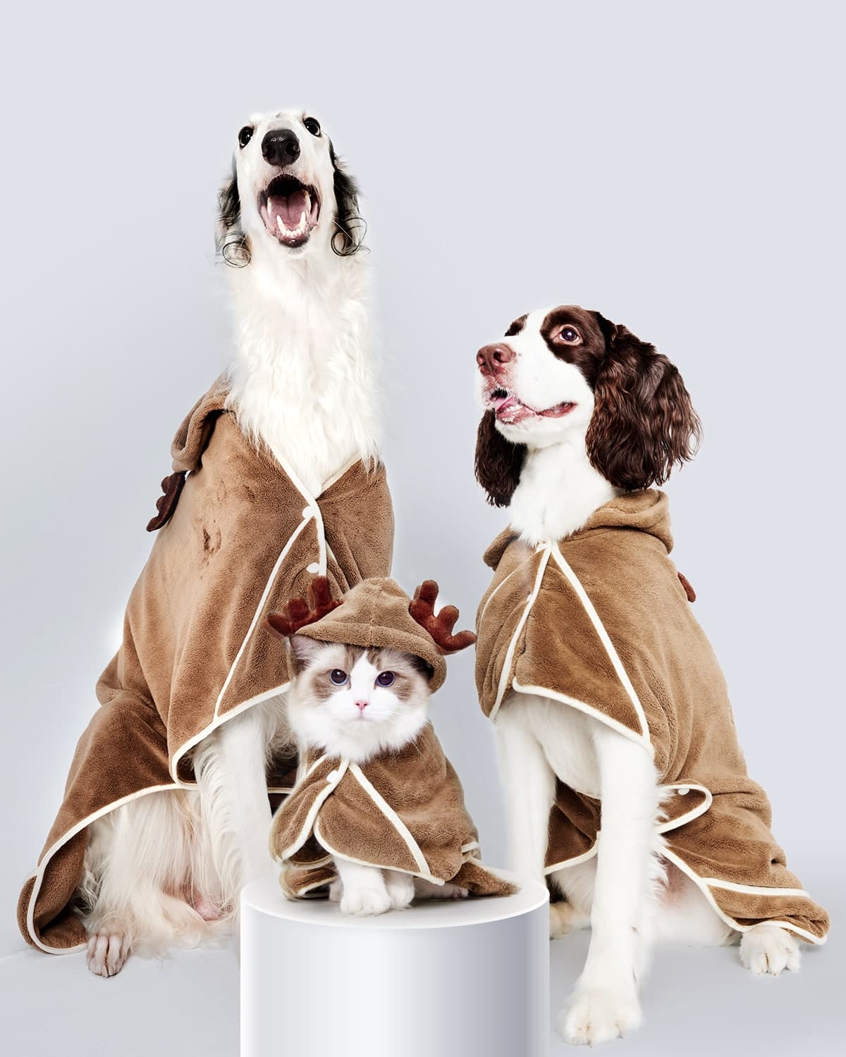 Pet Hooded Bathrobe for Cats and Dogs