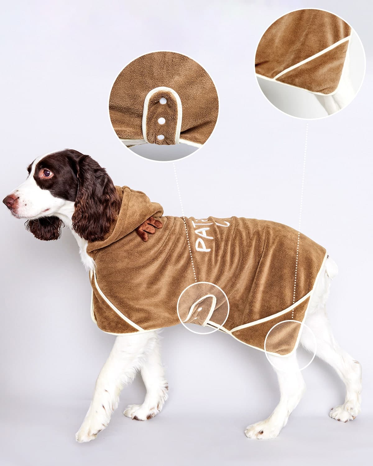 Pet Hooded Bathrobe for Cats and Dogs