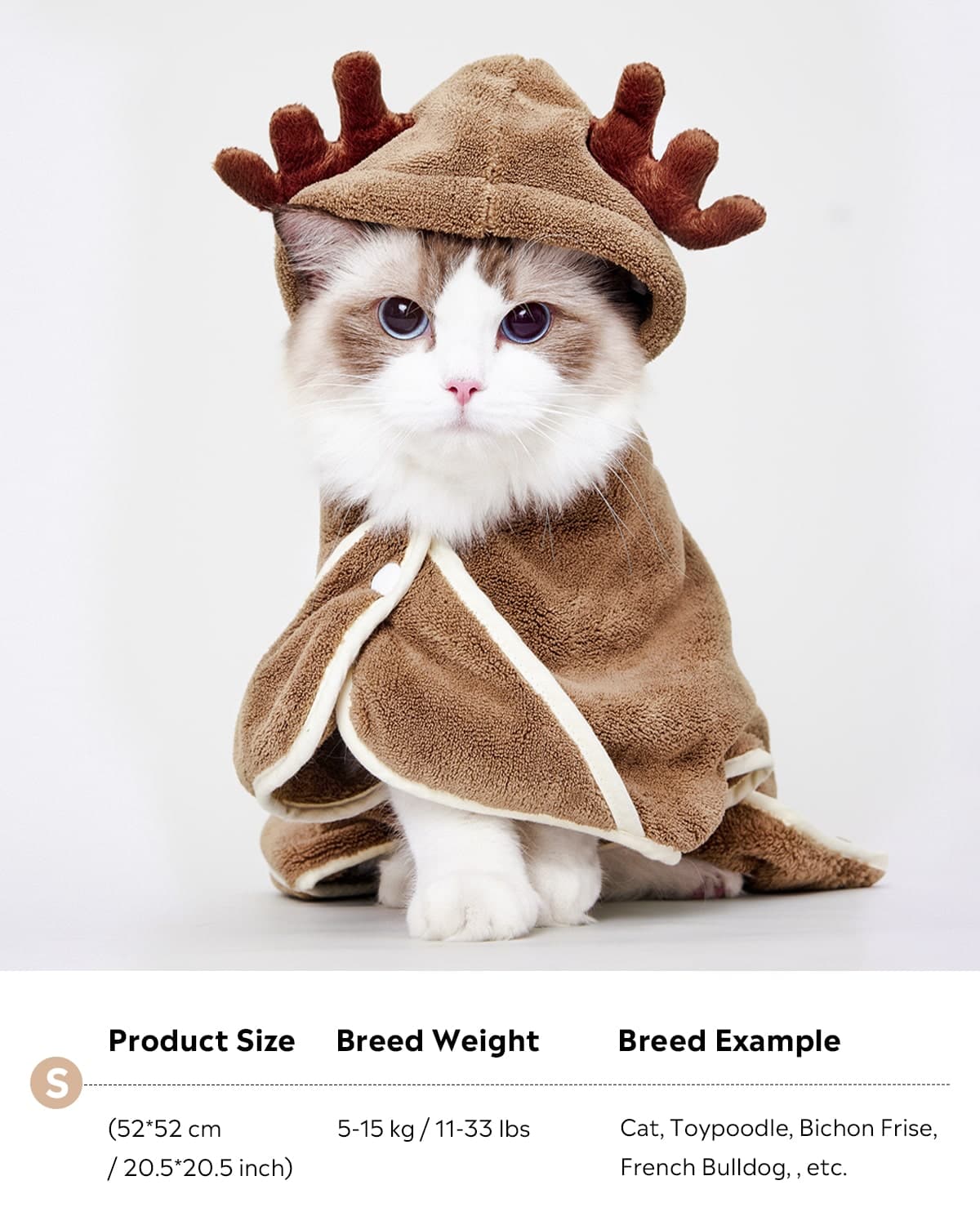 Pet Hooded Bathrobe for Cats and Dogs