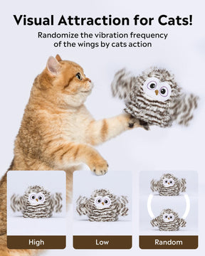 Uah Pet Crazy Swinging Owl Cat Toy