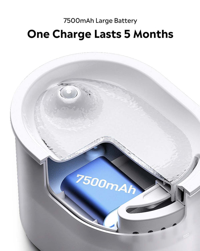 Uahpet GLOW Wireless Cat Water Fountain With LED Light