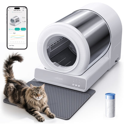[🔥Preorder]UAHPET Stainless Steel Self-Cleaning Cat Litter Box