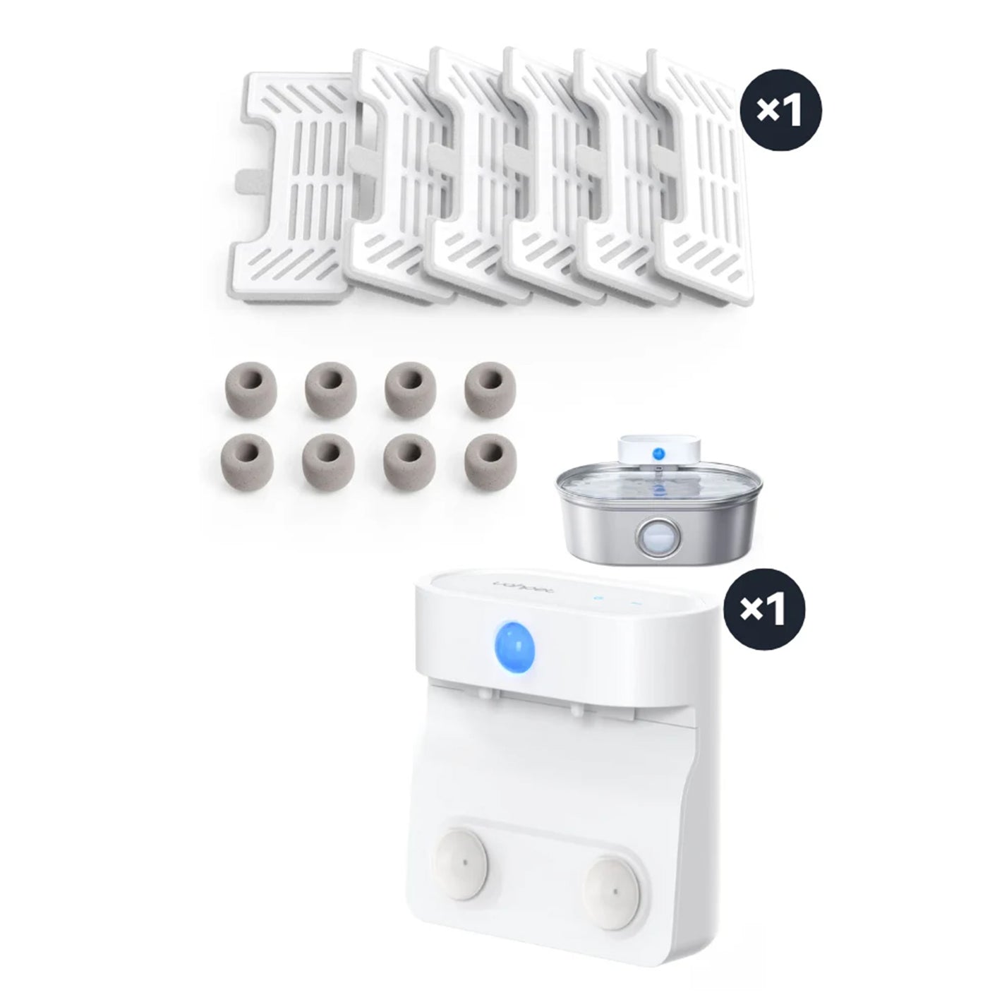 UAHPET Replacement Accessories for Stainless Steel Fountain Pro（Filters + Pump）