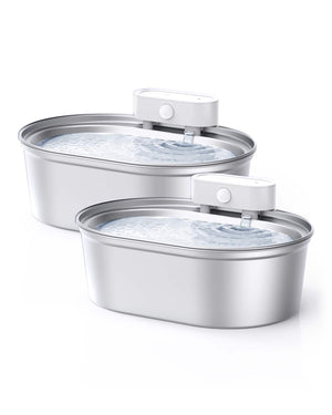 Double Stainless Steel Fountain with 6 Filters