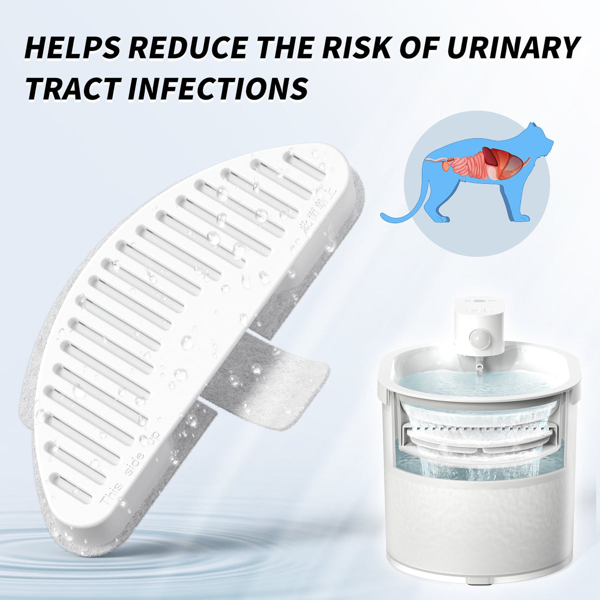 Replacement filter helps reduce impurities in drinking water