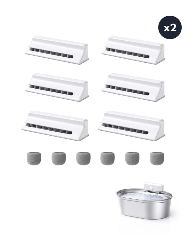12 pcs Replacement Filter for Stainless Steel Wireless Pet Water Fountain