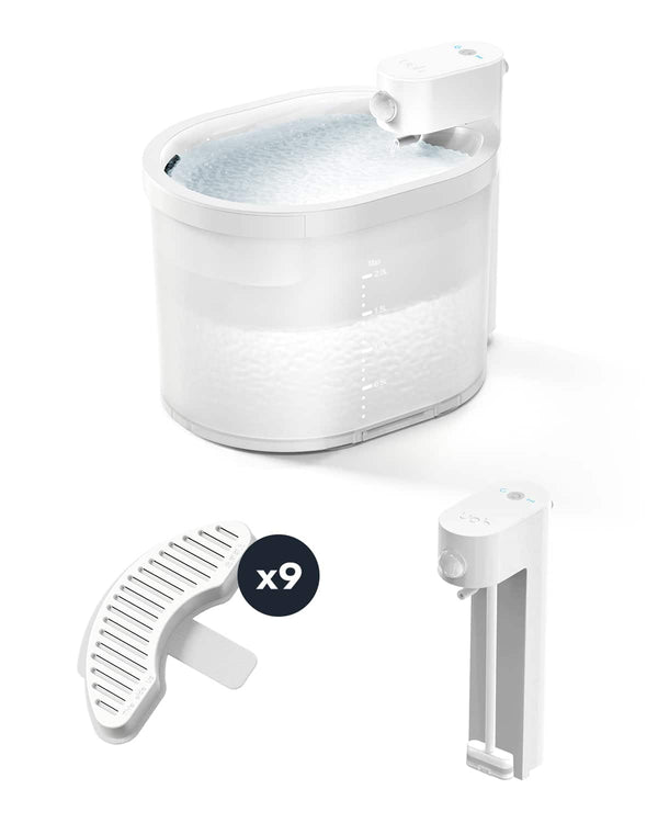 Zero Cat Water Fountain with 9 Filters & 1 Extra Pump