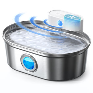 uahpet 2025 Upgrade Visible Stainless Steel Cat Water Fountain Pro