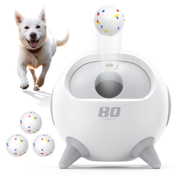 UAHPET Automatic Ball Launcher for Dogs with Obstacle Detection 4 Balls