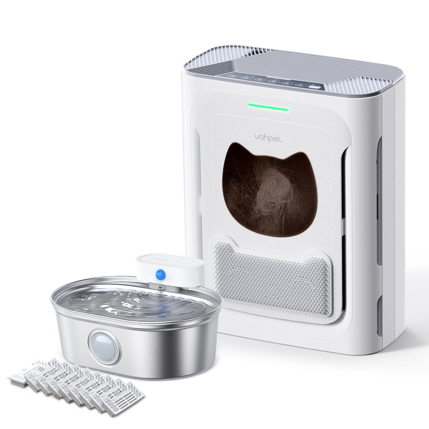 【Bundles Deal】UAHPET Air Purifier Slim & Cat Water Fountain Pro