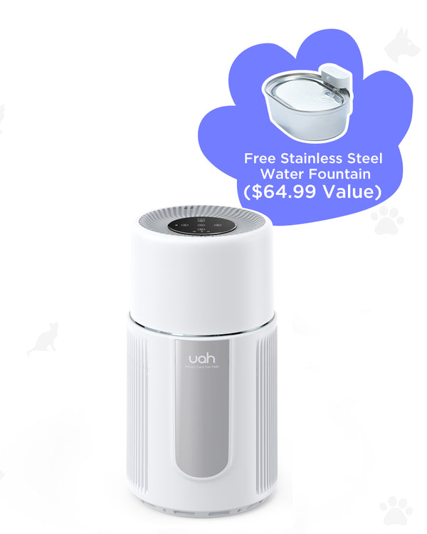 [BOGO] UAHPET Air Purifier + free Stainless Steel Wireless Water Fountain