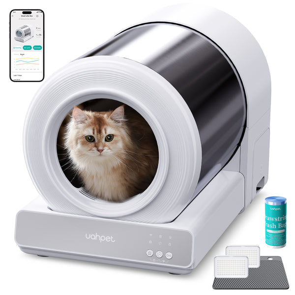 【FLASH SALE】UAHPET Stainless Steel Self-Cleaning Cat Litter Box