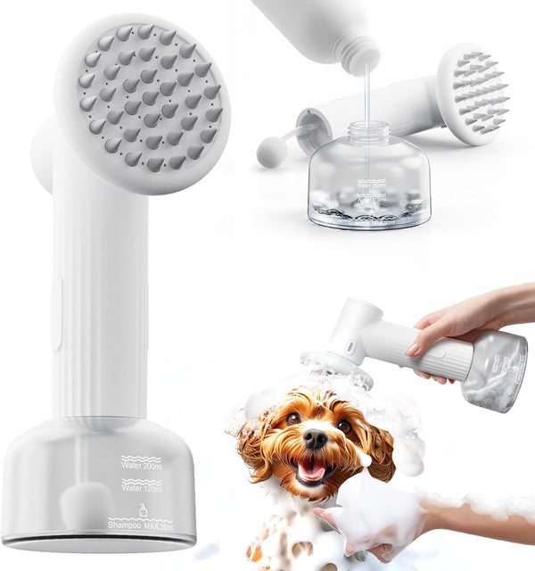 UAHPET Upgrade Automatic Foaming Pet Brush, Rechargeable & Waterproof Dog