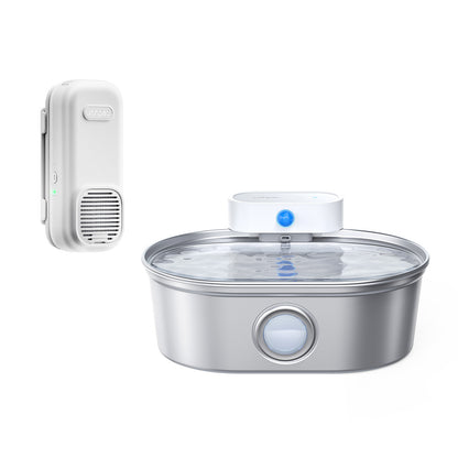[Bundles Deal] Stainless Steel Cat Water Fountain Pro & Nano Deodorizer