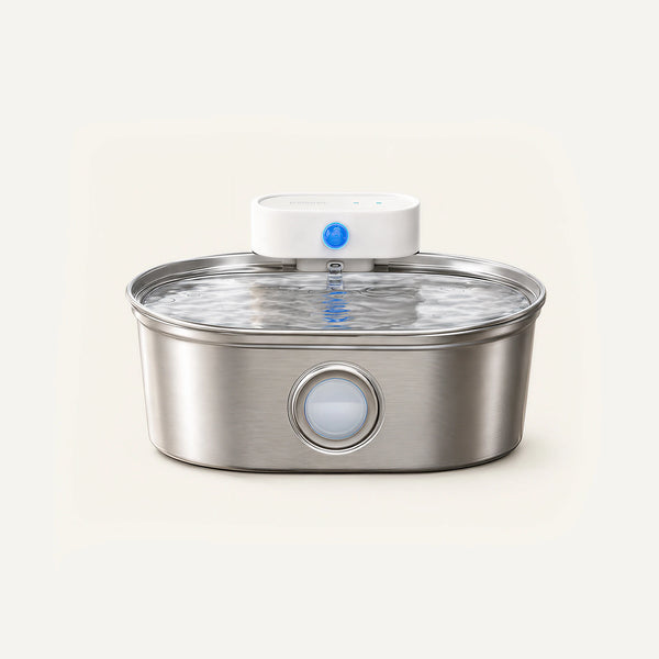 UAHPET Wireless Stainless Steel Cat Water Fountain Pro
