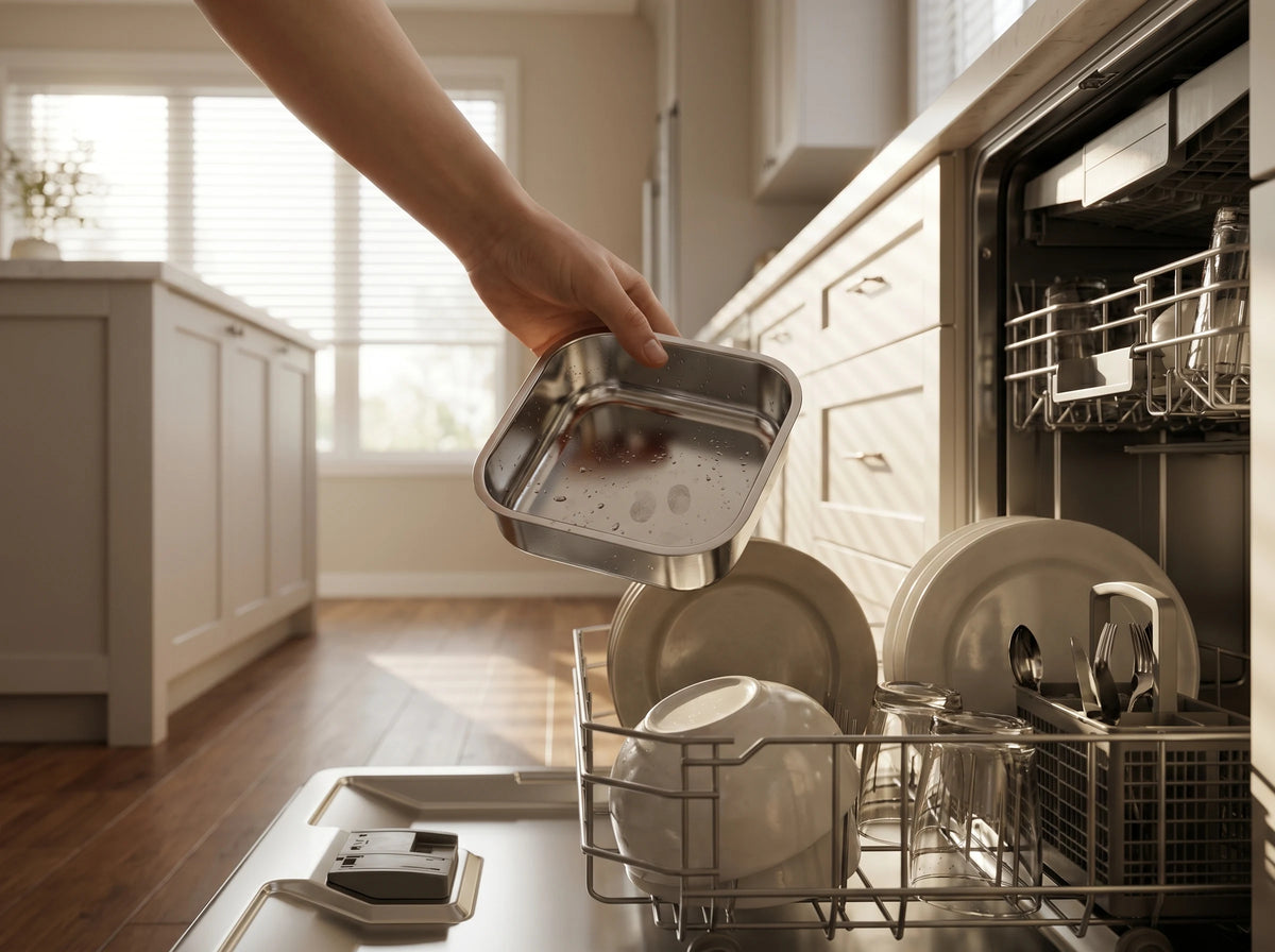 UAHPET stainless steel feeder bowl ready for dishwasher cleaning