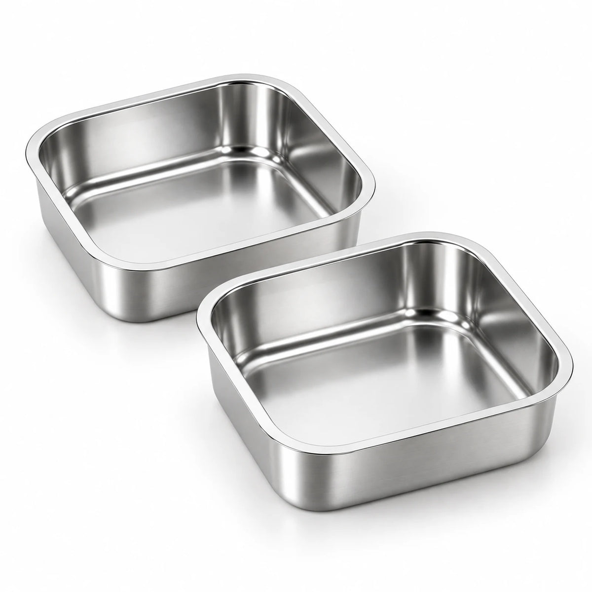 Two stainless steel replacement bowls for UAHPET Fresh Food Pet Feeder