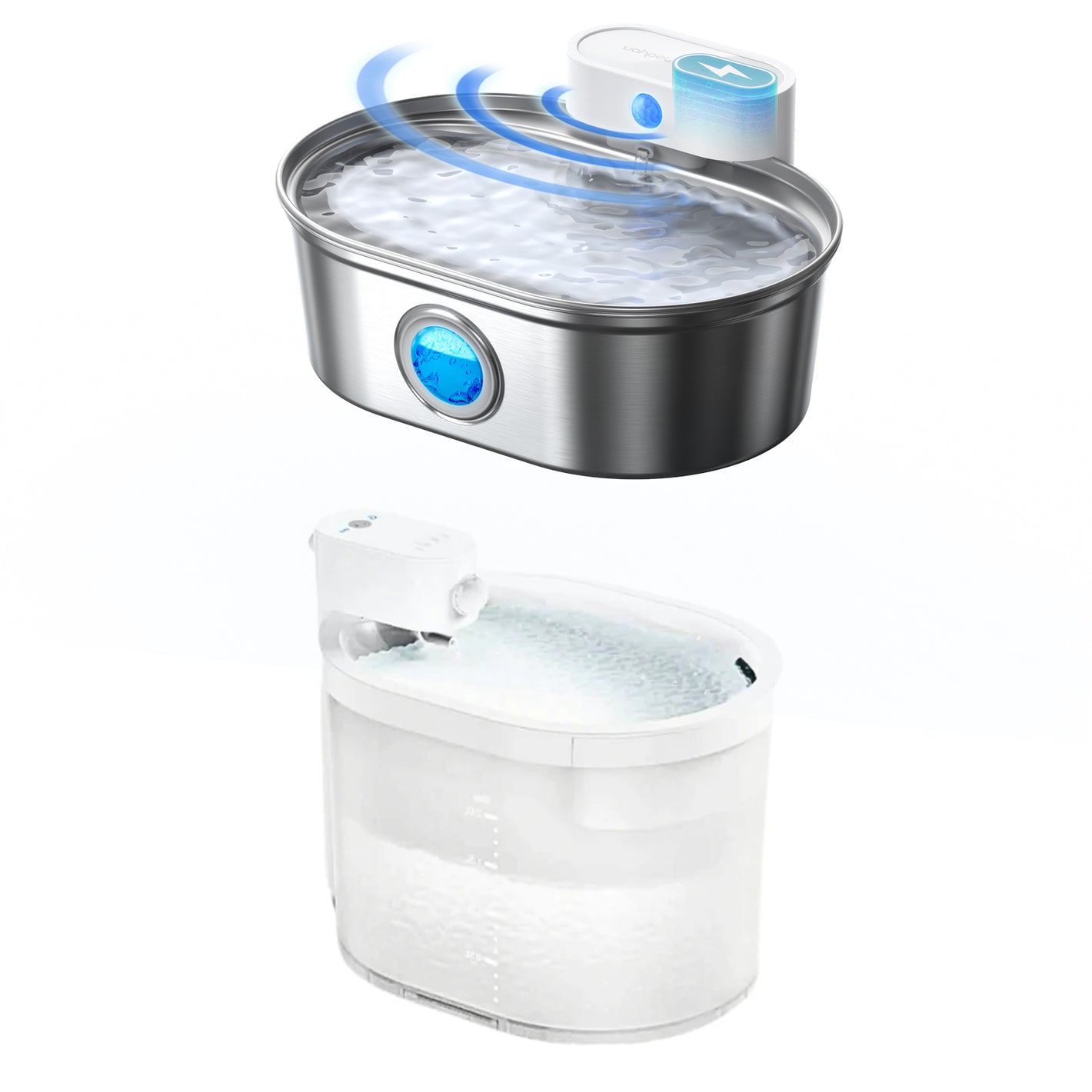 UAHPET Stainless Steel Cat Fountain Pro + ZERO Fountain