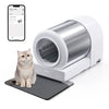 [🔥Preorder]UAHPET Stainless Steel Self-Cleaning Cat Litter Box - White