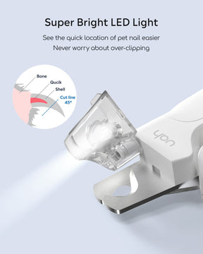 uahpet's cat nail trimmer with built-in LED light