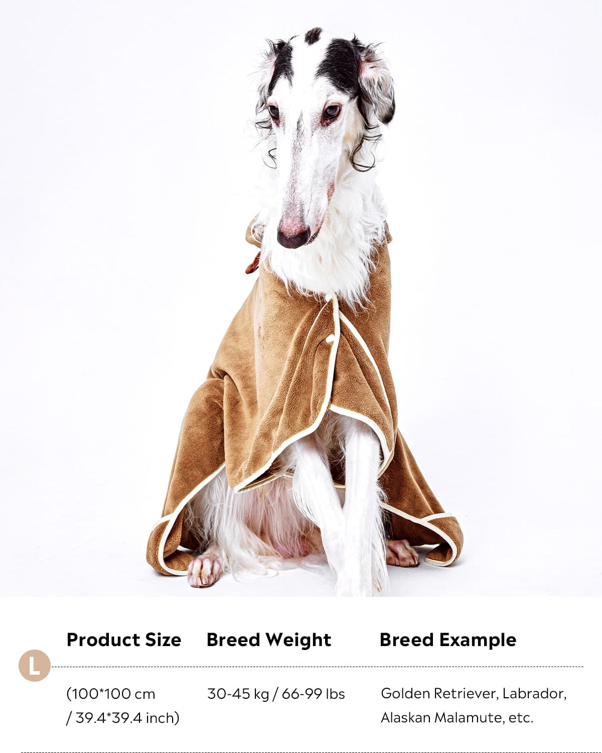 Large size uahpet bathrobe for breed of 66-99lbs