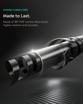 the wand is made of 30T HVF carbon fibre.