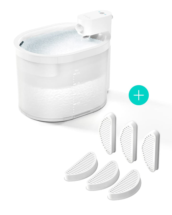 Uahpet Wireless Cat Water Fountain & Elevated Cat Bowl uahpetofficial