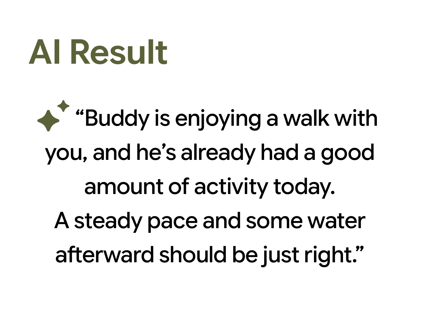 AI result summary card for Uahpet Pulse