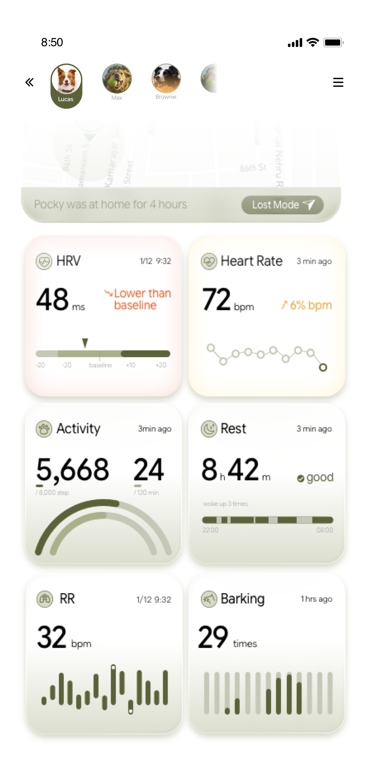 Pulse home screen